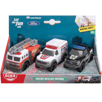 Игровой набор Dickie Toys Быстрое реагирование Микро, 9 см, 3 шт. (3712031) - Pampik - 2
