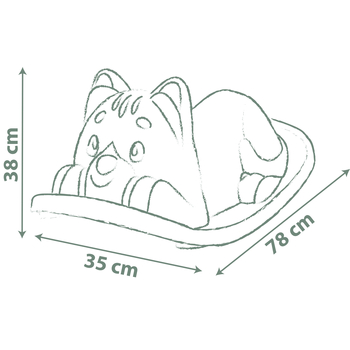 Гойдалка Smoby Life Кошеня, 78х38х35 см, зелений (7600830108) - Pampik - 4