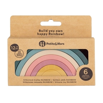 Cиліконовая пірамідка Petite&Mars Rainbow Misty Green (599817) - Pampik