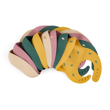 Нагрудник силіконовий Petite&Mars Sand Butterflies, бежевий (706718) - Pampik - 2