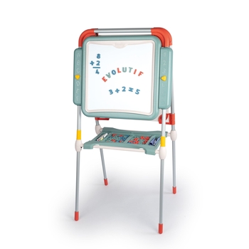 Двосторонній мольберт Smoby Літери та цифри, 67х61х130 см, з аксесуарами, м'ятний (410207) - Pampik - 2