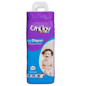 Підгузки на липучках Unijoy Soft 5 (14-17 кг), 26 шт. - Pampik