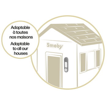 Дзвінок електронний для будинку Smoby, 13х4х4 см, сірий (810917) - Pampik - 6