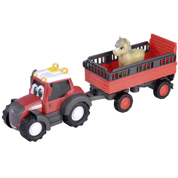 Трактор Dickie Toys ABC Массі Фергюсон Перевізник коней, звук, світло, 30 см (4115012) - Pampik - 2