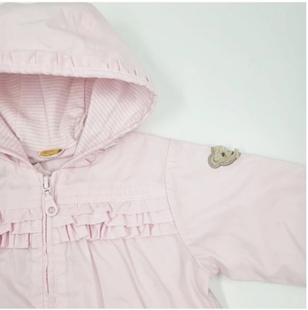 Куртка демісезонна Steiff, котон, 3 міс, рожевий (6312209/7450) - Pampik - 4