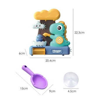 Дитяча іграшка для купання Urmywo Динозаврик у ванній (2018Y) - Pampik - 9