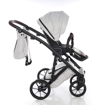 Універсальна коляска 2 в 1 Junama Space Waffle 01, сірий (J-SpW-01) - Pampik - 9