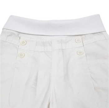 Брюки котоновые Steiff, хлопок, 6-9 мес., белый (6512964/12800) - Pampik - 4