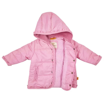 Куртка утеплена Steiff з капюшоном, котон, 3-6 міс, рожевий (6442209/11909) - Pampik - 2