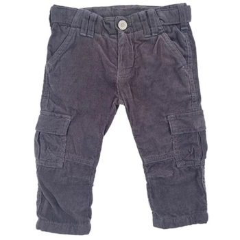 Брюки вельветовые Steiff, котон, 6-9 мес., темно-серый (6443614/11247) - Pampik