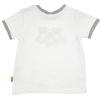 Футболка для хлопчика Steiff, котон, 3-6 міс, білий (6312751/7496) - Pampik - 2