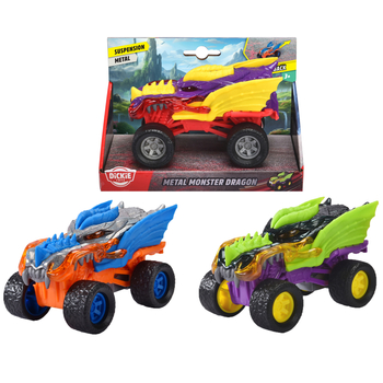 Машинка Dickie Toys Монстр дракон, 3 види, метал, 15 см, 1 шт. в асортименті (3752019) - Pampik