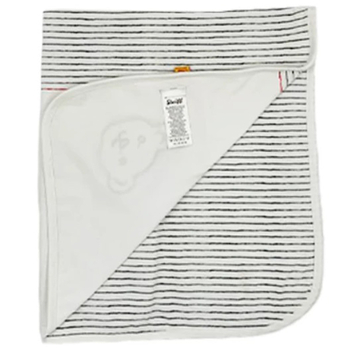 Плед Steiff, бавовна, 80х48 см, білий в полоску (6512750/12937) - Pampik - 4