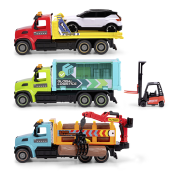 Вантажiвка Dickie Toys Вантажнi перевезення, 3 види, 23 см (3744018) - Pampik - 3