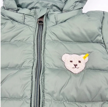 Куртка пуховая Steiff стеганная с капюшоном, 3 мес, оливковый (6513509/13245) - Pampik - 4