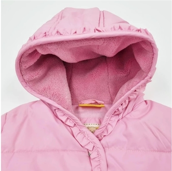 Куртка утеплена Steiff з капюшоном, котон, 3-6 міс, рожевий (6442209/11909) - Pampik - 4