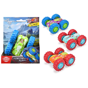 Машинка Dickie Toys Монстр-перевертыш, 4 вида, 10 см, 1 шт. в ассортименте (3751004) - Pampik - 5