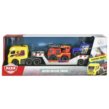 Ігровий набір Dickie Toys Вантажівка Мерседес з рятувальними машинами, 32 см (203715020) - Pampik - 4