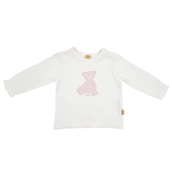 Кофточка лонгслив Steiff, хлопок, 3 мес., белый (6312201/7411) - Pampik