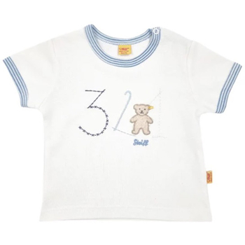 Комплект футболка и шорты Steiff, хлопок, 2 мес., белый с голубым (6632826/16457) - Pampik - 2