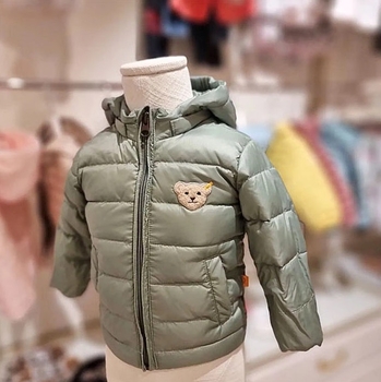 Куртка пуховая Steiff стеганная с капюшоном, 3 мес, оливковый (6513509/13245) - Pampik - 7