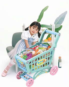 Дитячий візок для покупок у супермаркеті Urmywo, блакитний (661-537blue) - Pampik - 6