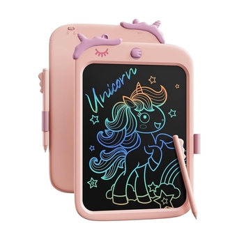 Дитячий LCD планшет для малювання Urmywo Єдиноріг 10” Multicolor, рожевий (UК1009pink) - Pampik