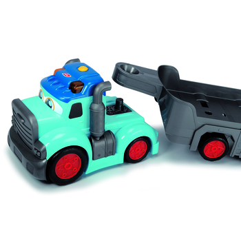 Вантажівка Dickie Toys АВС Тедді, з причепом та машинкою, звук, світло, 60 см (4119002) - Pampik - 5