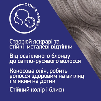 Фарба для волосся Schwarzkopf Live Urban Metallics U72 Dusty Silver - Pampik - 6