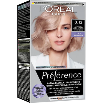 Стійка фарба для волосся L'Oreal Paris Preference 8.12 Alaska Light Ash Beige Blonde 174 мл - Pampik
