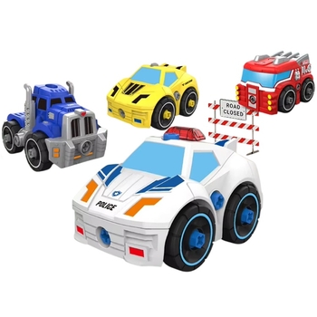 Набор машинок спецтранспорта Urmywo, 4 шт. (RL589-15E) - Pampik