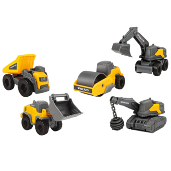 Игровой набор Dickie Toys Вольво Микроработники, 5 машин (3722008) - Pampik