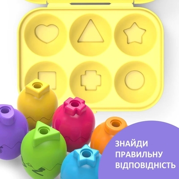 Развивающий набор сортер-головоломка Urmywo Цыплята в лотке (DF33) - Pampik - 4