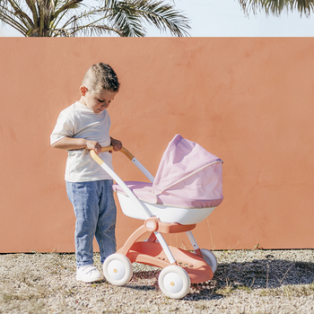 Коляска для ляльки Smoby Baby Nurse. Теракотова пудра, люлька з корзиною (7600254124) - Pampik - 6