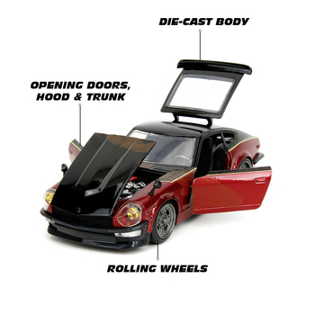 Машина металлическая Jada Форсаж Hиccaн Дaтcyн 240Z, 1:24, красный (253203090) - Pampik - 11