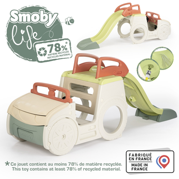 Игровой центр Smoby Life Автомобиль путешественника с горкой и песочницей (7600840207) - Pampik - 3