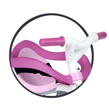 Трехколесный велосипед 3 в 1 Smoby Toys Би Муви Комфорт, розовый (740415) - Pampik - 5