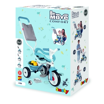 Трехколесный велосипед 3 в 1 Smoby Toys Би Муви Комфорт, голубой (740414) - Pampik - 15