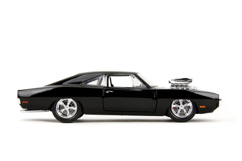 Машина металева Jаdа Форсаж Додж Чарджер (1970) з фігyркою Доменіка Торетто, 1:24, чорний (253205006) - Pampik - 8