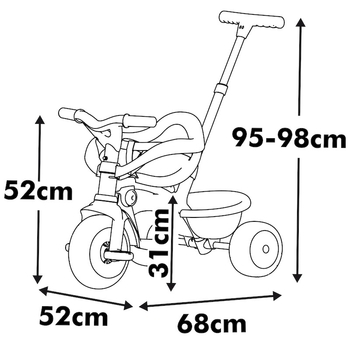 Трехколесный велосипед 3 в 1 Smoby Toys Би Муви Комфорт, розовая жемчужина (7600740419) - Pampik - 4