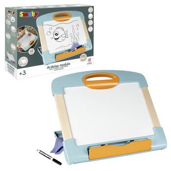 Мобільна дерев'яна дошка для малювання Smoby, 27х38х31 см (410712) - Pampik - 2