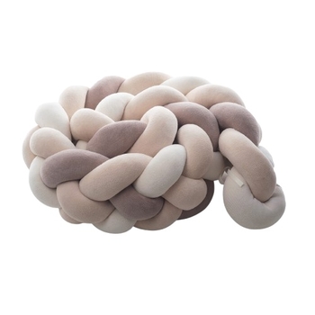 Бампер-косичка Twins, 4-х прядна, 120 см, бежевий (2020-K4-120-02) - Pampik