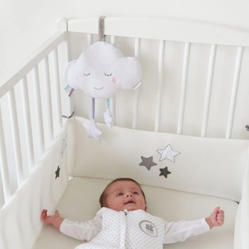 Мягкая музыкальная игрушка-подвеска Candide Cloudy Connected, белый (315110/26592) - Pampik - 3