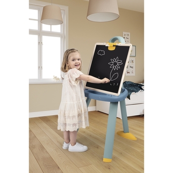 Мольберт со съемной доской Smoby, с аксессуарами, сине-бежевый (410626) - Pampik - 3
