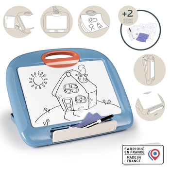 Мобільна дошка для малювання Smoby, 27х43х31 см, синій (410713) - Pampik - 4