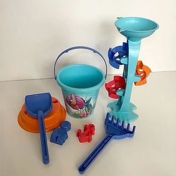 Набір для ігор у піску Androni Giocattoli, блакитний (1234-00CF/27684) - Pampik - 4