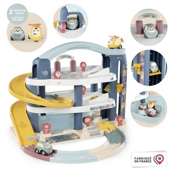 Ігровий набір Smoby Little Великий гараж з машинкою та вертольотом (7600140203) - Pampik - 3