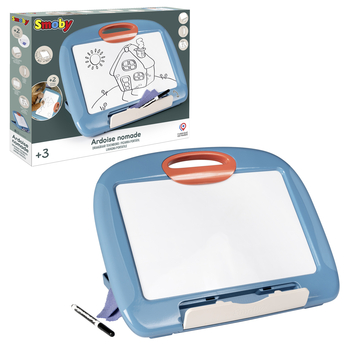 Мобільна дошка для малювання Smoby, 27х43х31 см, синій (410713) - Pampik - 2