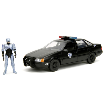 Машина металева Jada РобоКоп Форд Тарус з фiгyркою Робокопа, 1:24, чорний (253255060) - Pampik - 2