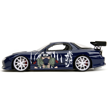 Машина металлическая Jada Наруто Мазда RX-7 тюнингованная с фигуркой Какаши, 1:24, темно-синий (253255085) - Pampik - 6